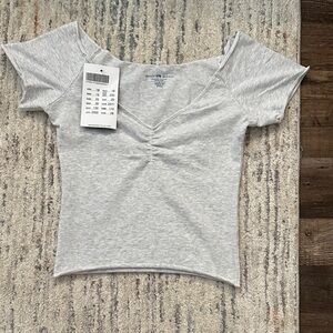 Brandy Melville Light Gray Blouse